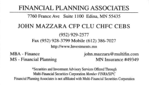 Finanical Planning