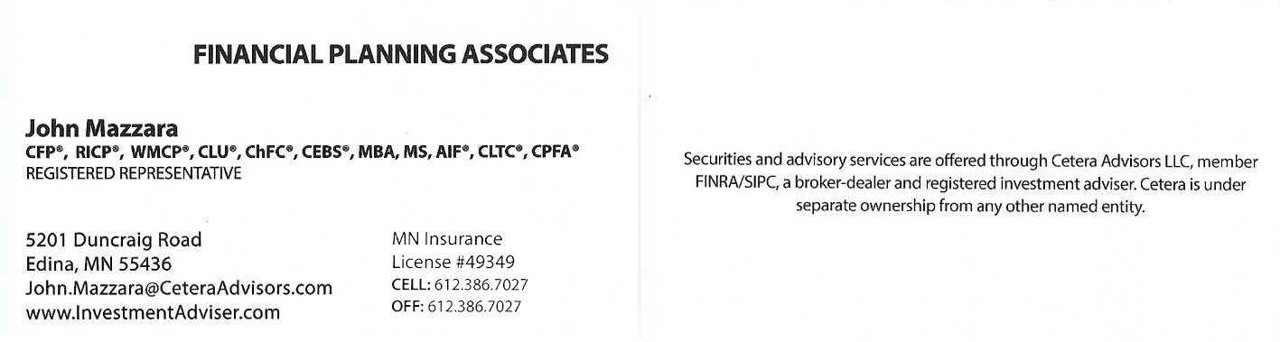 Finanical Planning